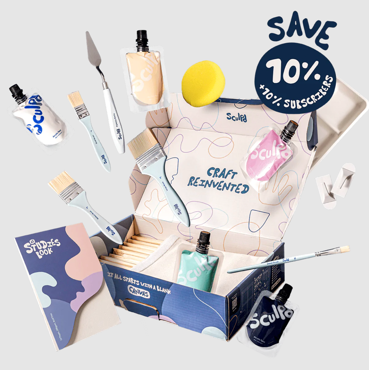 Sculpd + Abstract Canvas Painting Kit