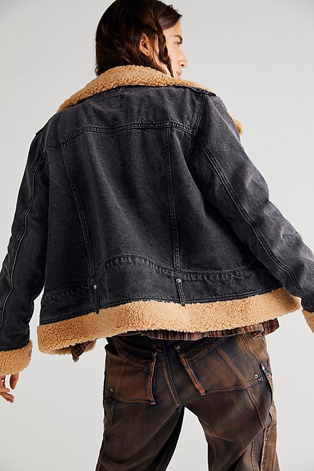 Free people deals teddy moto jacket