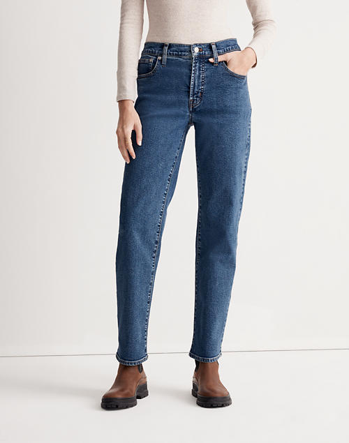 Madewell + The Perfect Vintage Straight Jean in Bright Indigo Wash ...