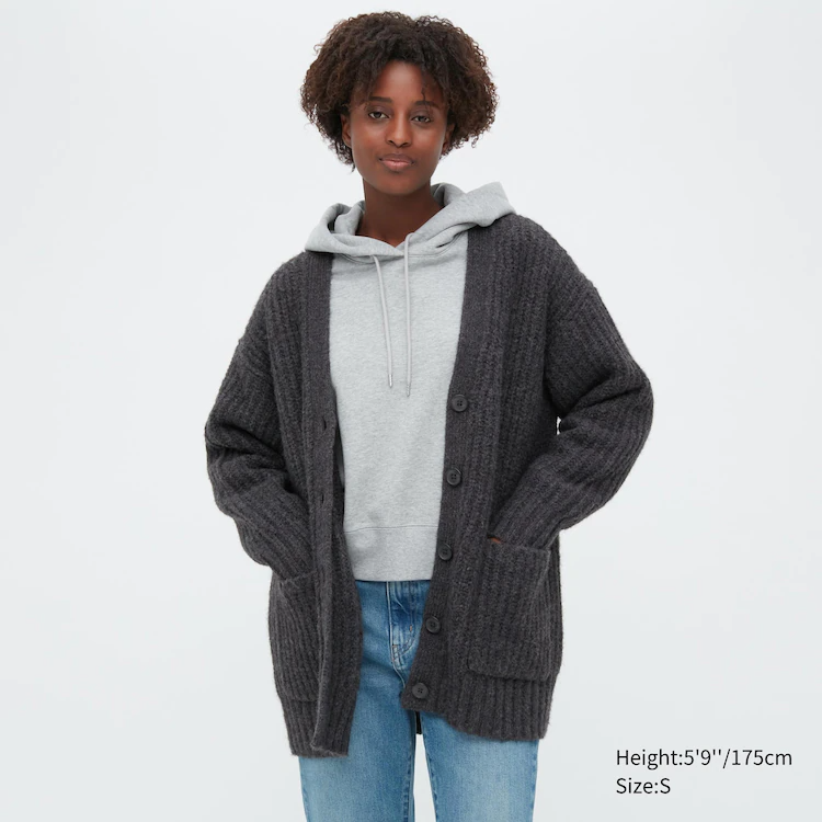 Uniqlo Low Gauge V Neck Long Sleeve Cardigan