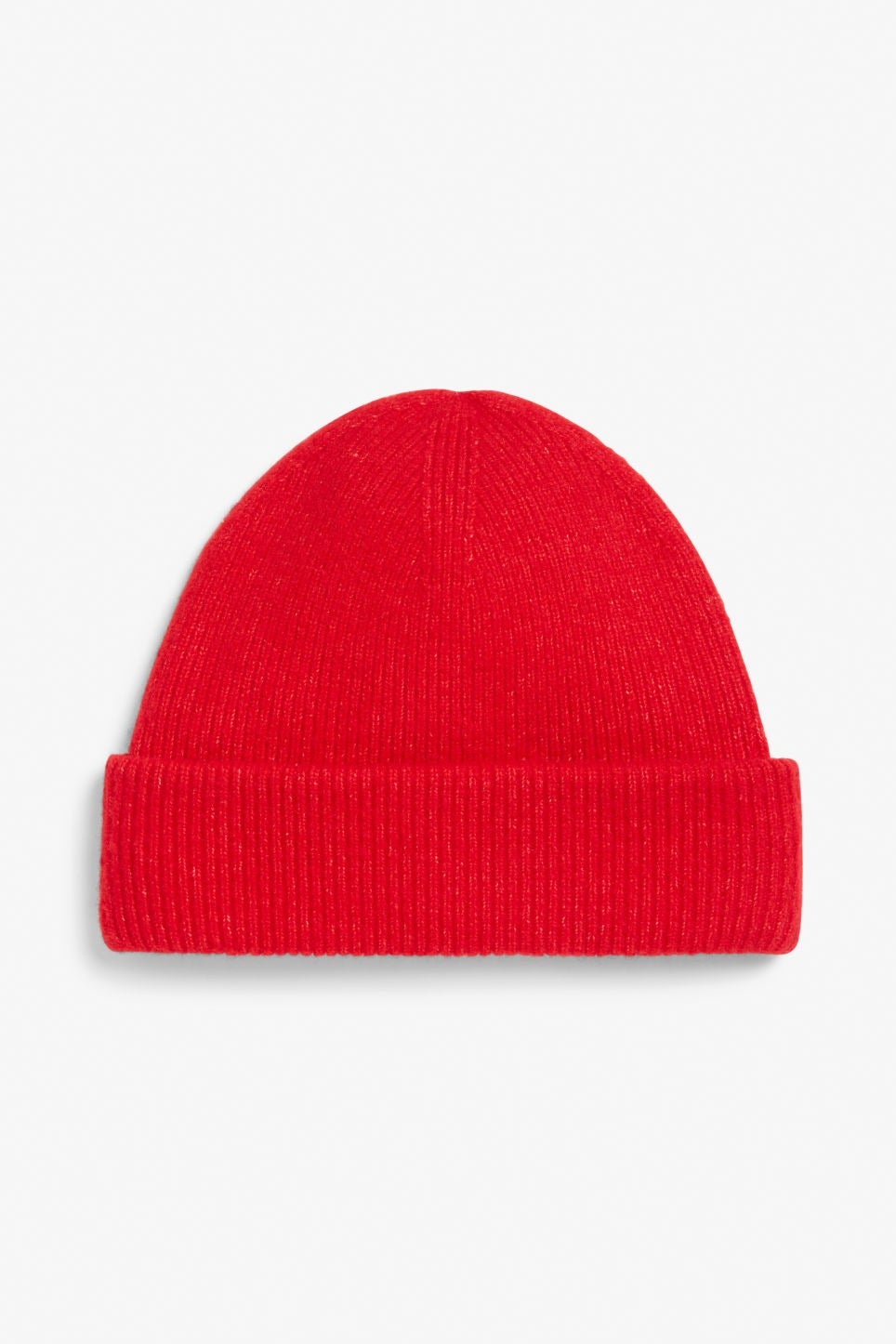 Monki + Red soft knit beanie