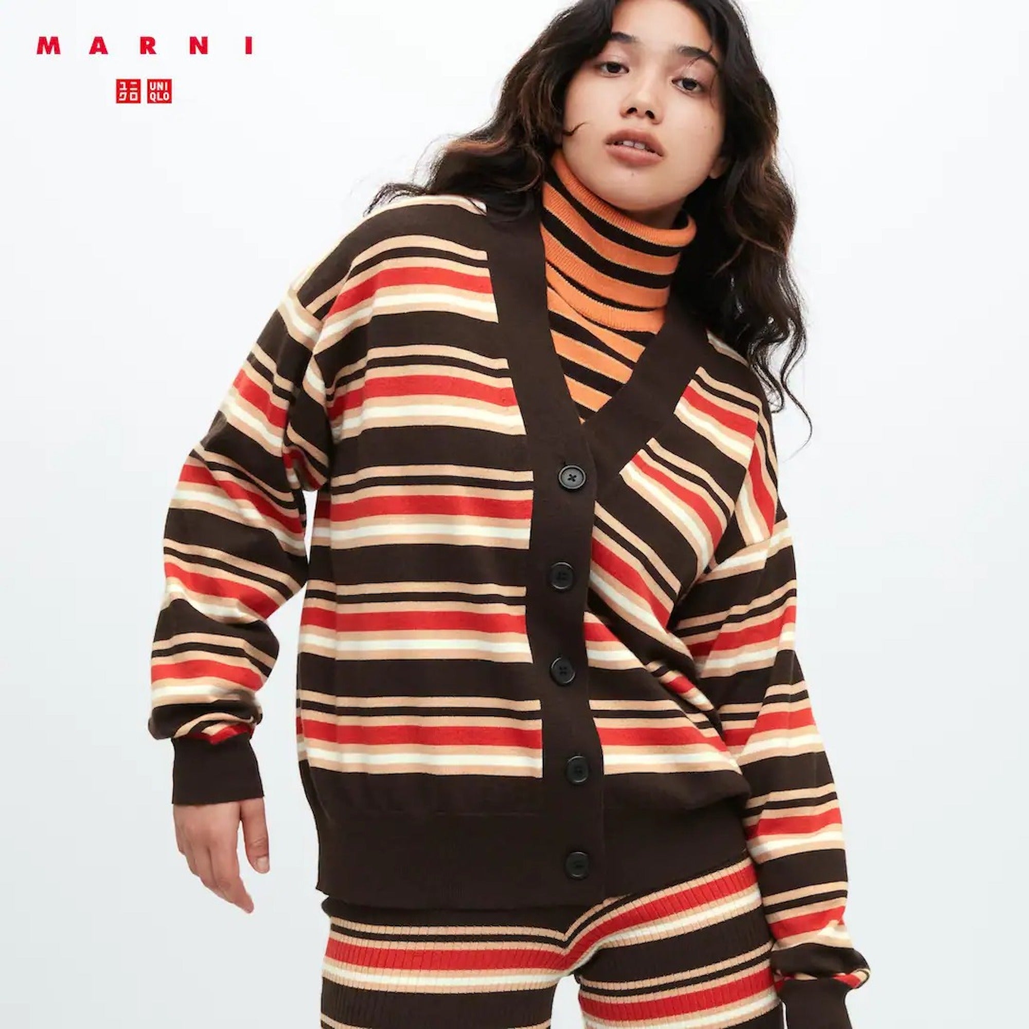 Marni stripe-print cardigan - Green