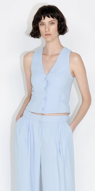 Cue Sky Blue Waistcoat