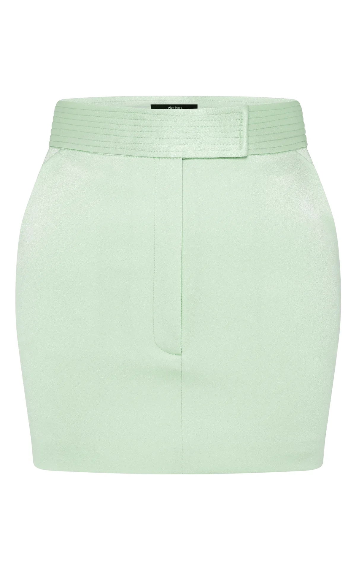 Alex Perry + Lark Satin Crepe Mini Skirt