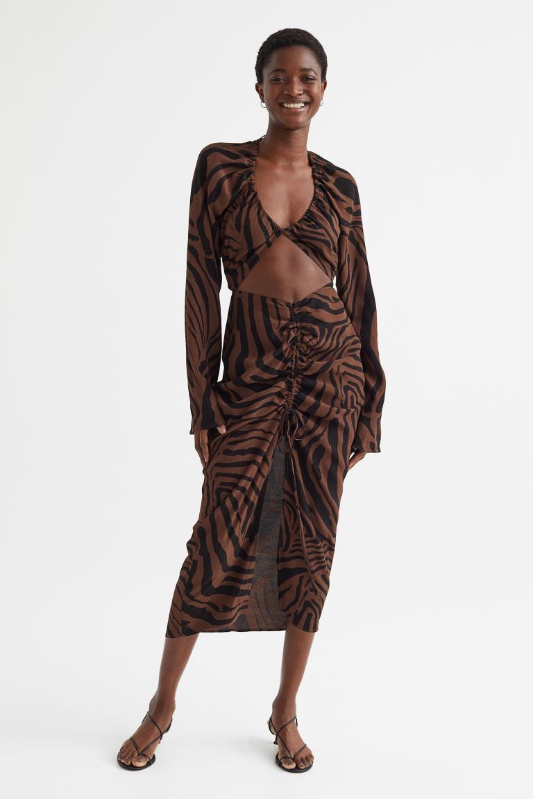 H M Crepe Cut Out Dress