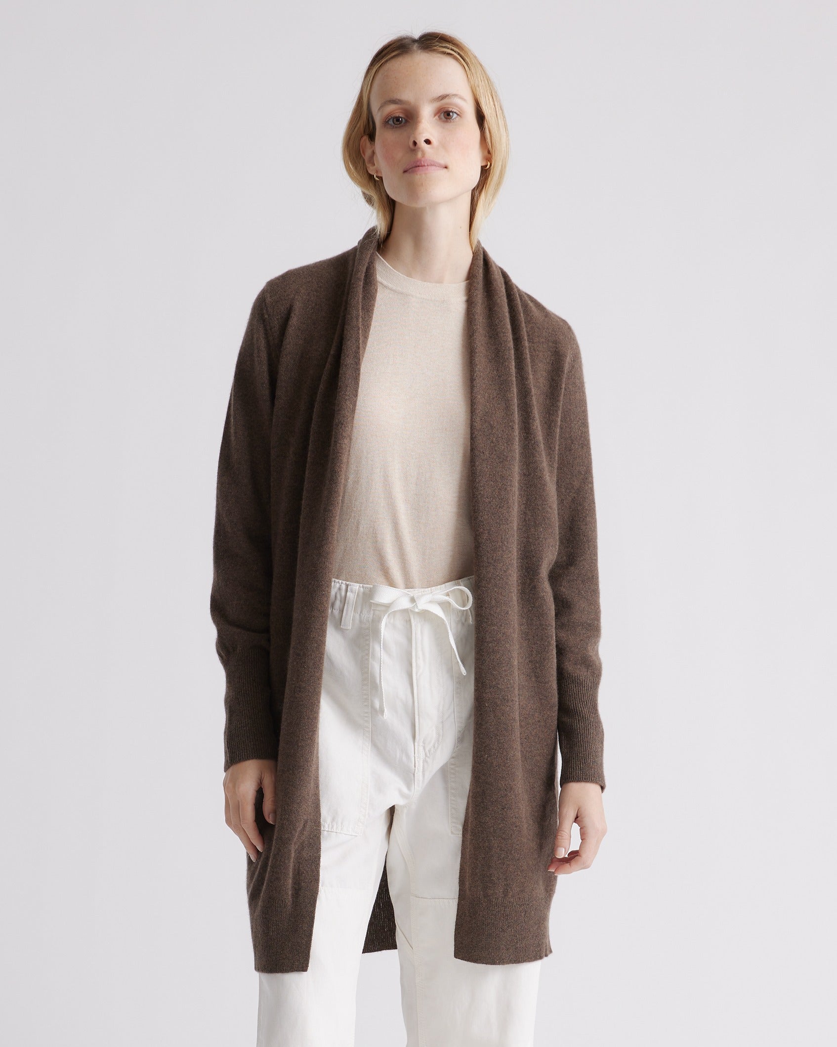Quince + Mongolian Cashmere Duster Cardigan Sweater