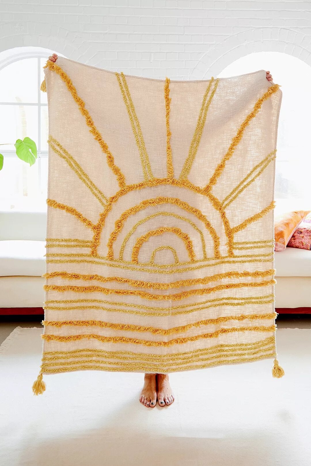 Urban Outfitters + Modern Ray Yellow Throw Blanket
