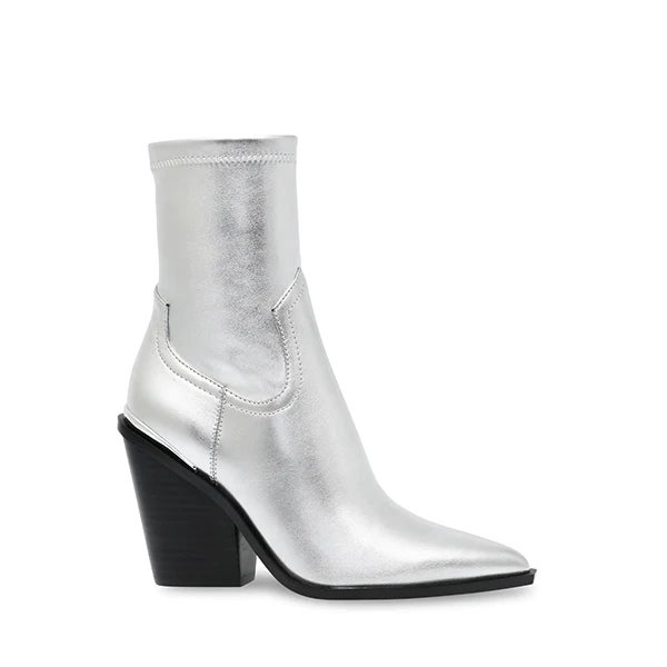 Steve madden silver booties hotsell