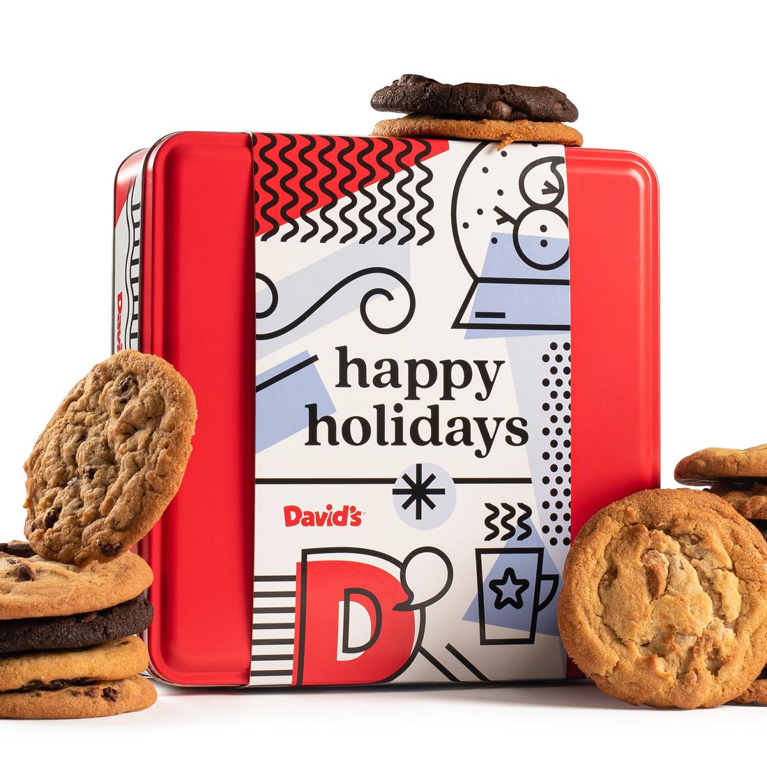 David’s Cookies + Happy Holiday Assorted Cookies Tin
