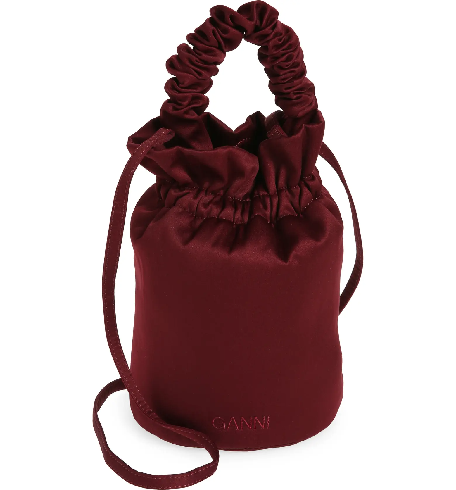 Ganni + Ruched Top Handle Bag