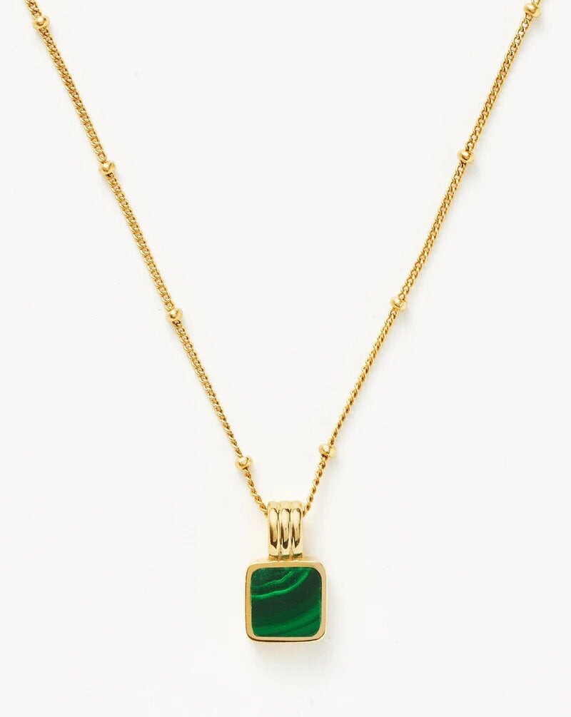 Lucy Williams x Missoma + Square Malachite Necklace