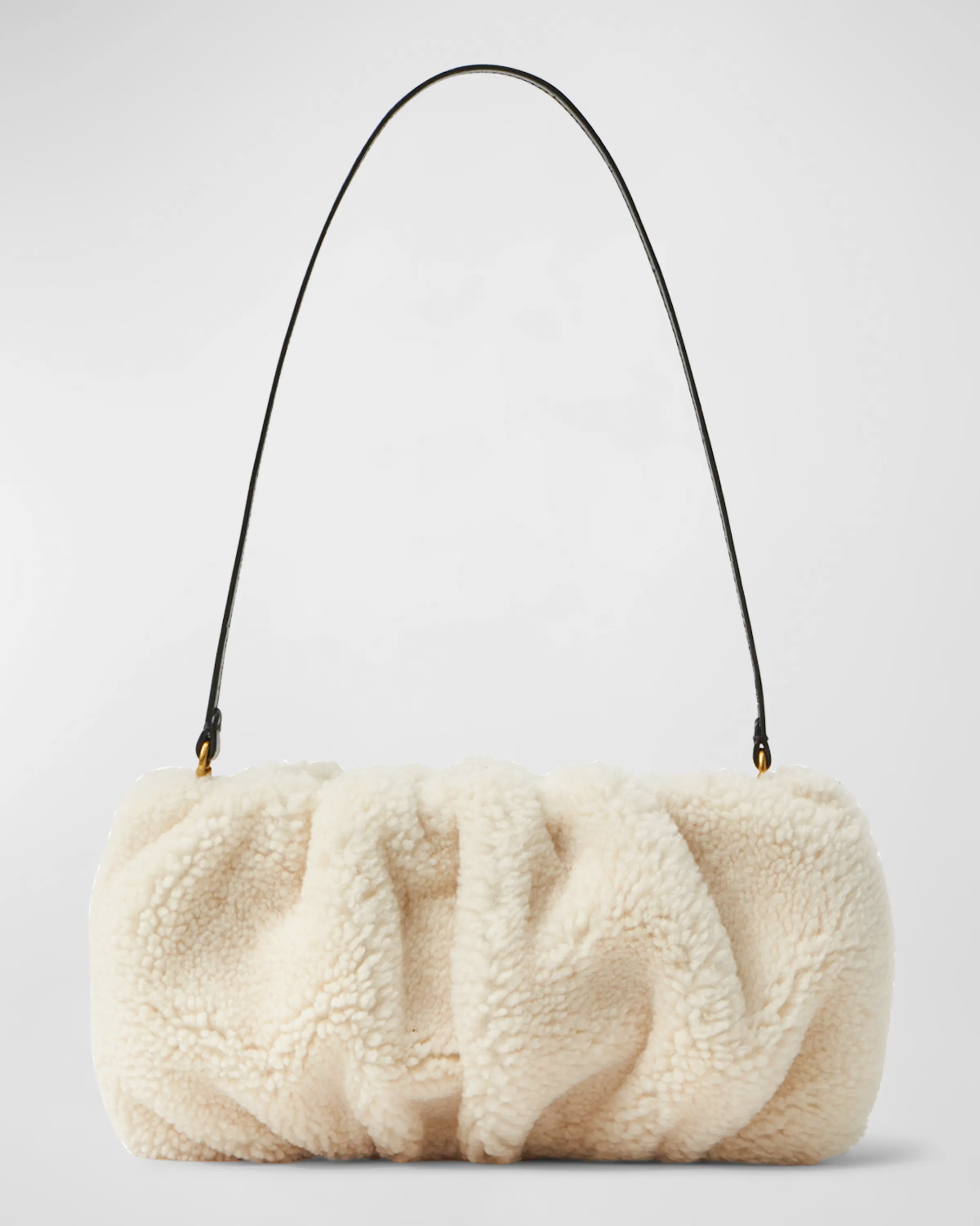 Staud Shearling Shoulder Bag