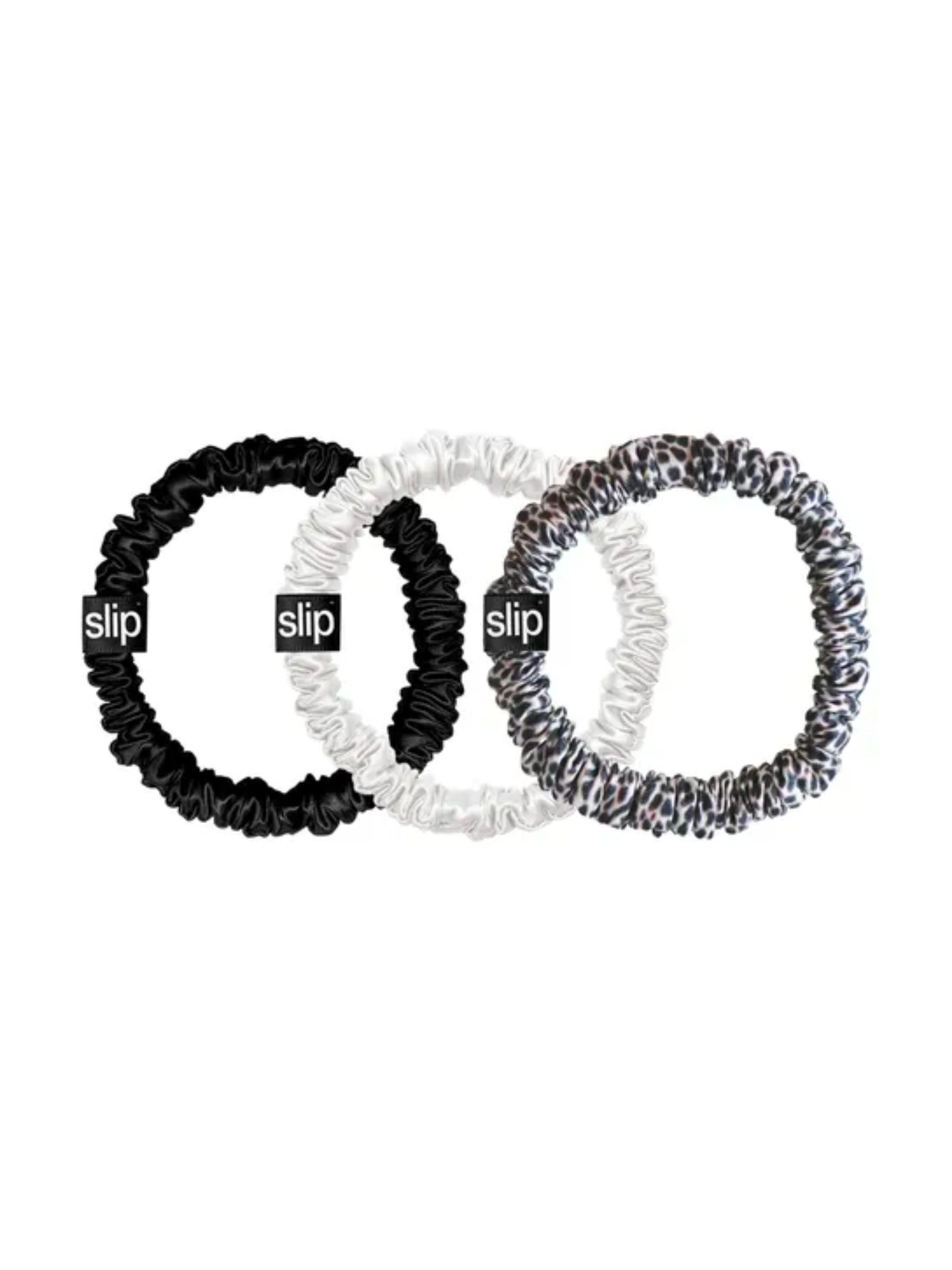 Slip + Classic Pure Silk Skinny Scrunchies Trio