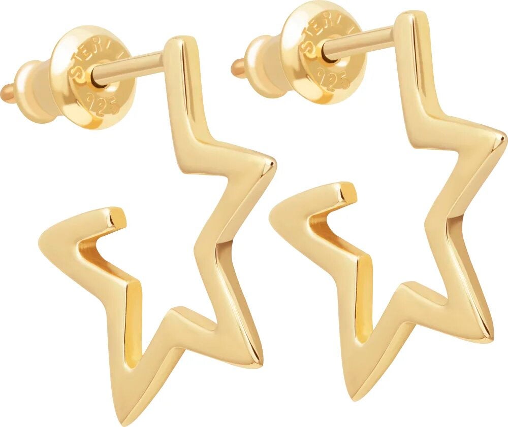 TADA & TOY + Star Hoop Earrings