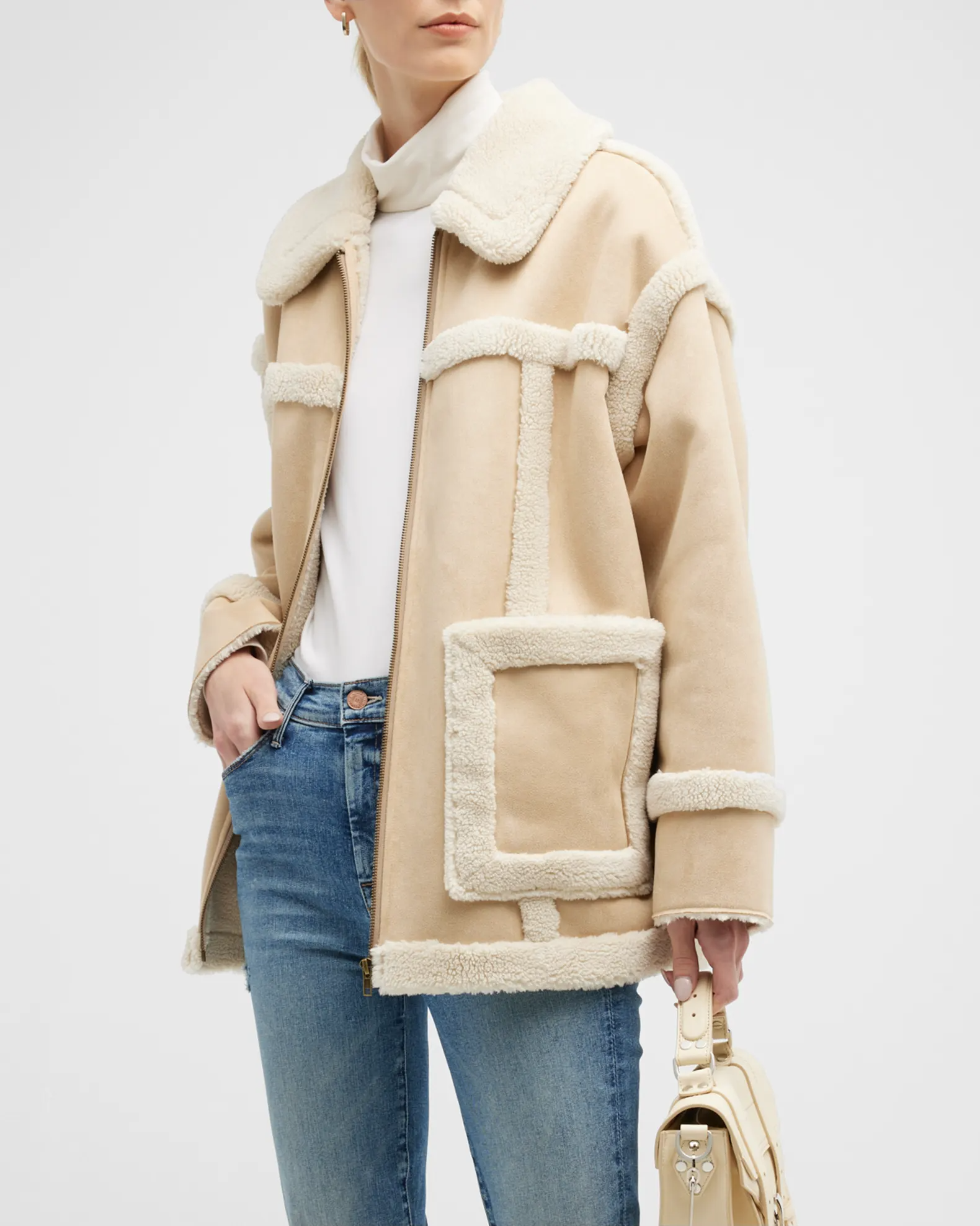 Mother top shearling coat