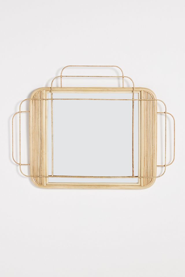 Anthropologie + Sculpted Rattan Mirror