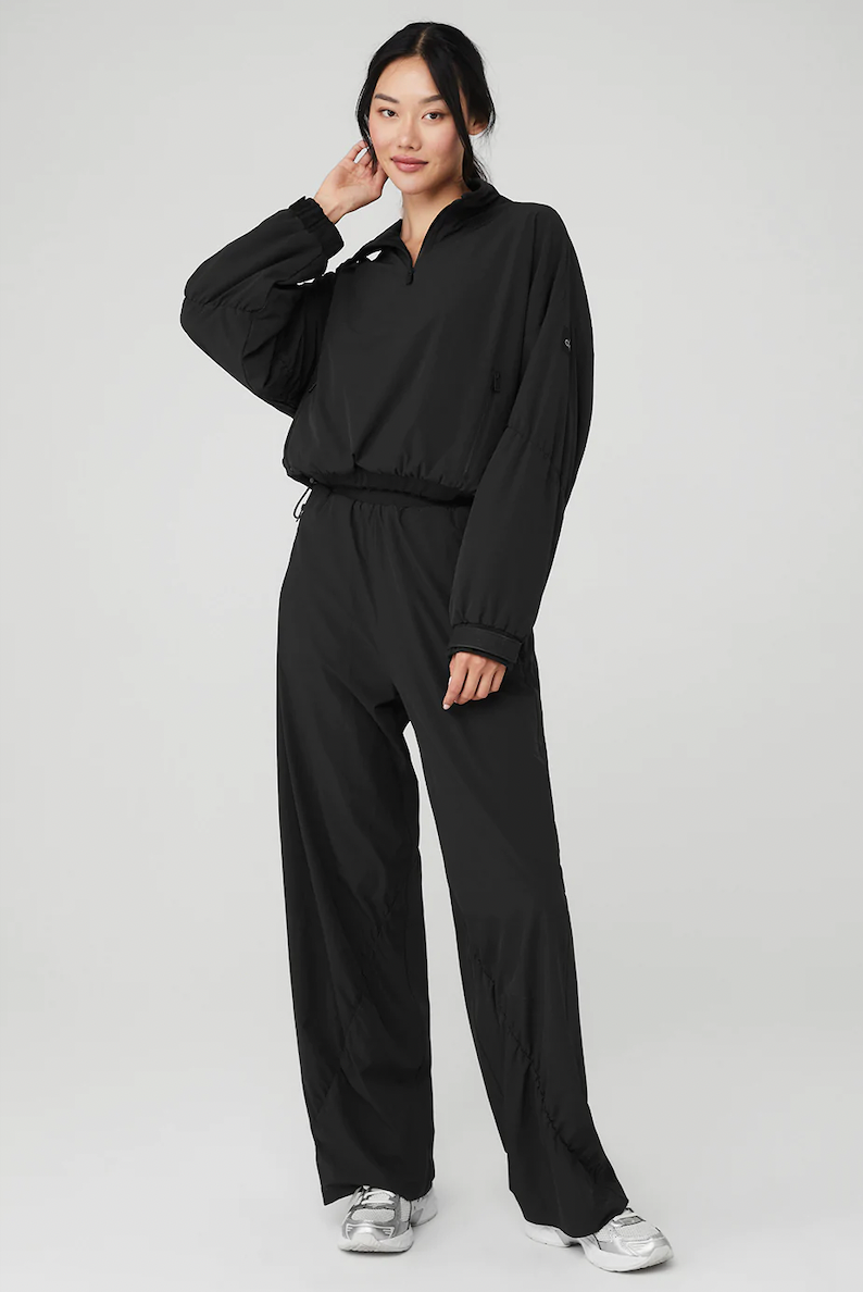 Alo Yoga + Cropped Elevation Coverup & High Waist Elevation Trouser Set