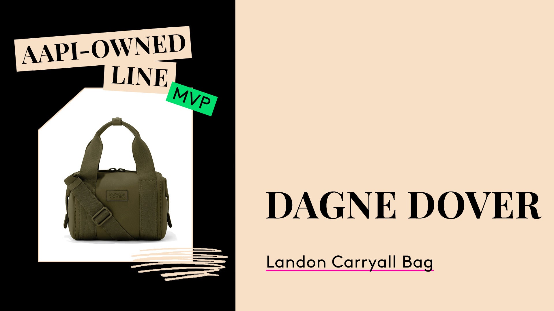 AAPI-Owned Line MVP. Dagne Dover Landon Carryall Bag.