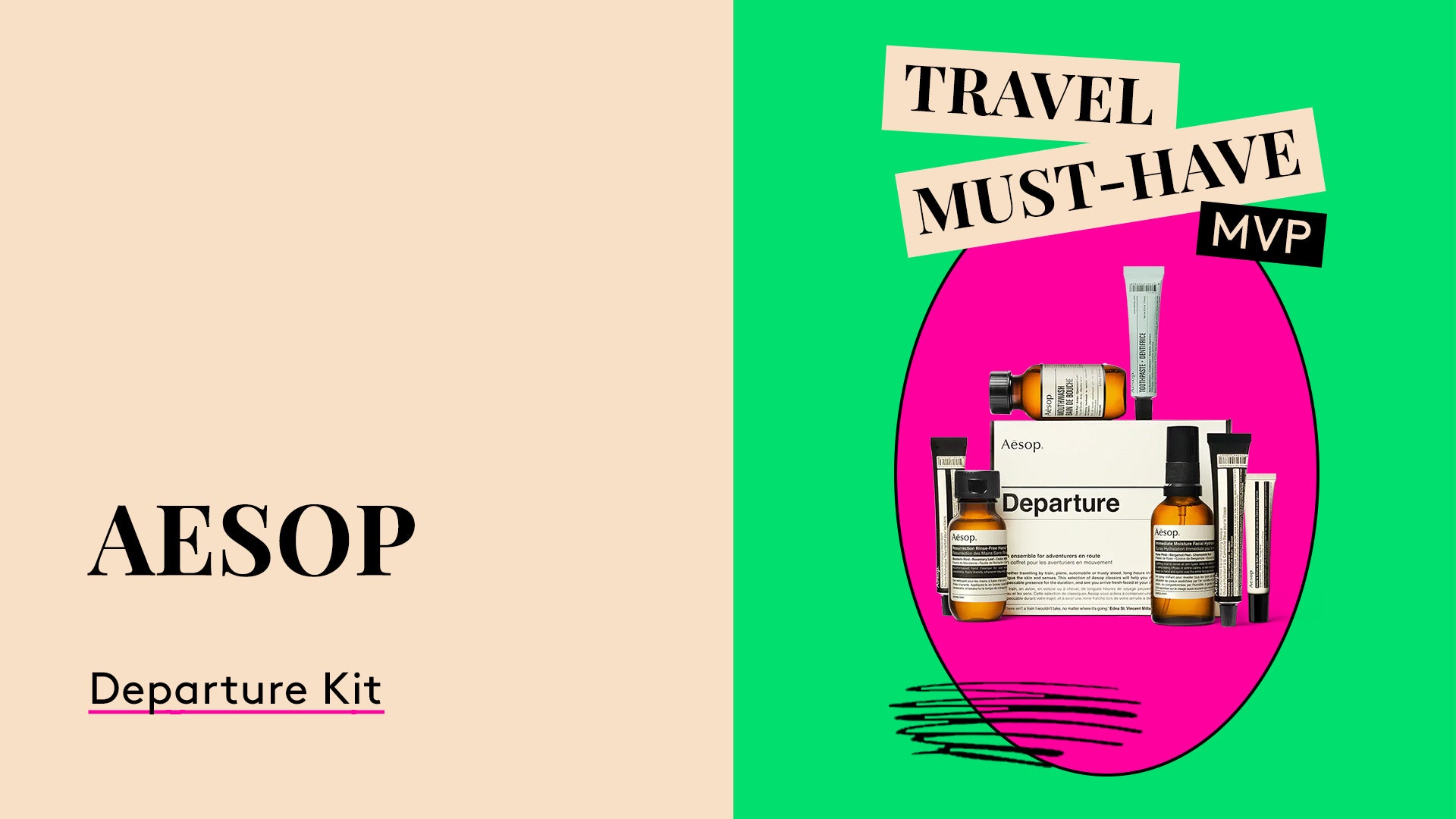 Travel Must-Have MVP. Aesop Departure Kit.