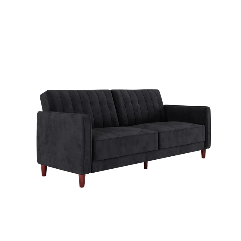 Mercury Row + Perdue 81.5″ Velvet Square Arm Convertible Sleeper