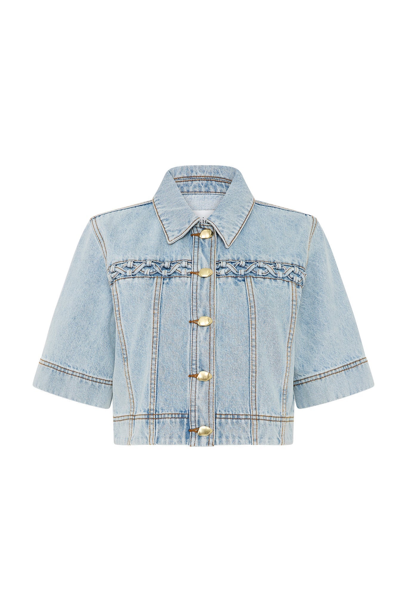 Aje + Marcia Laced Denim Top