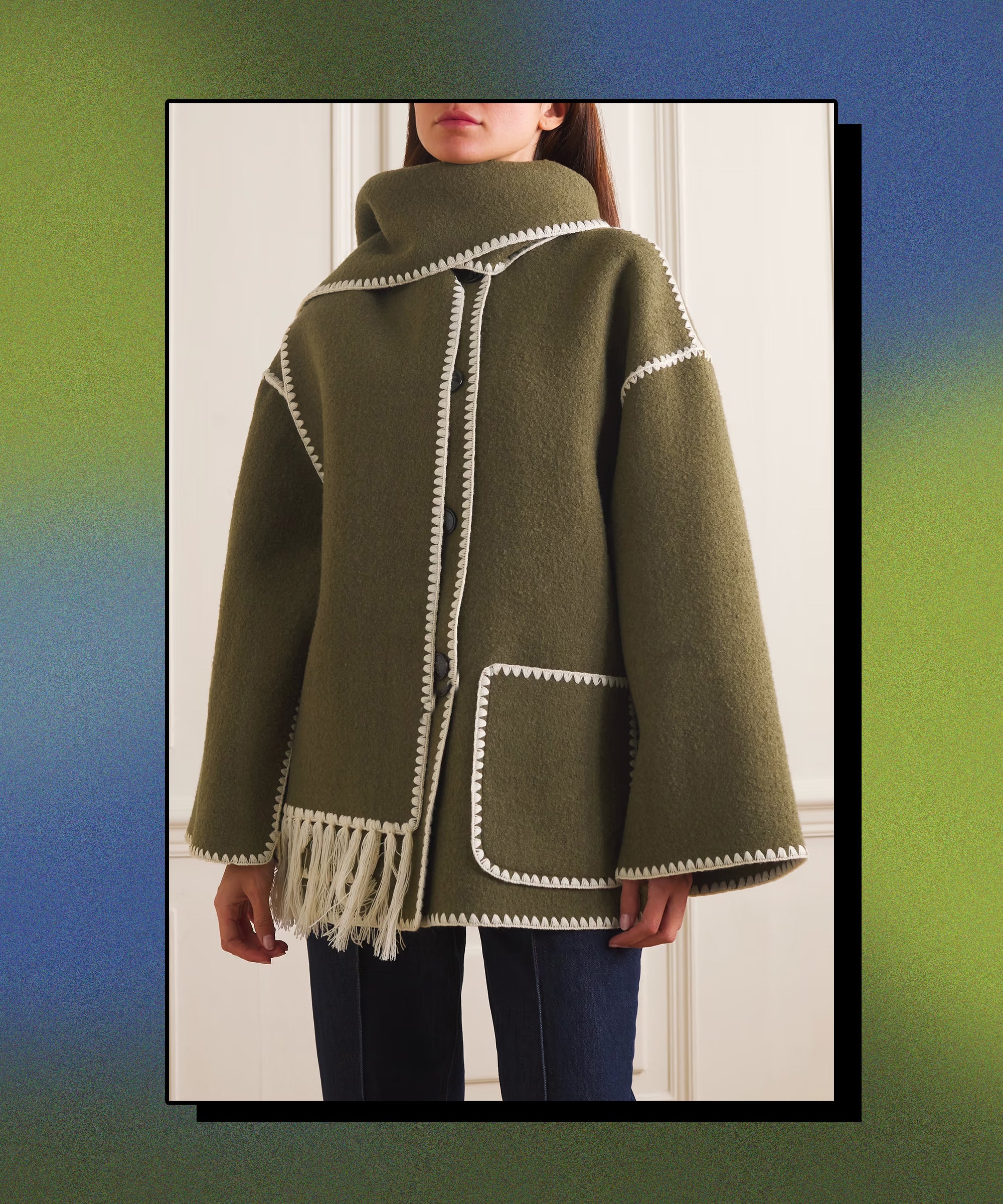 Scarf Jackets Are Winter's Most Viral Coat Trend