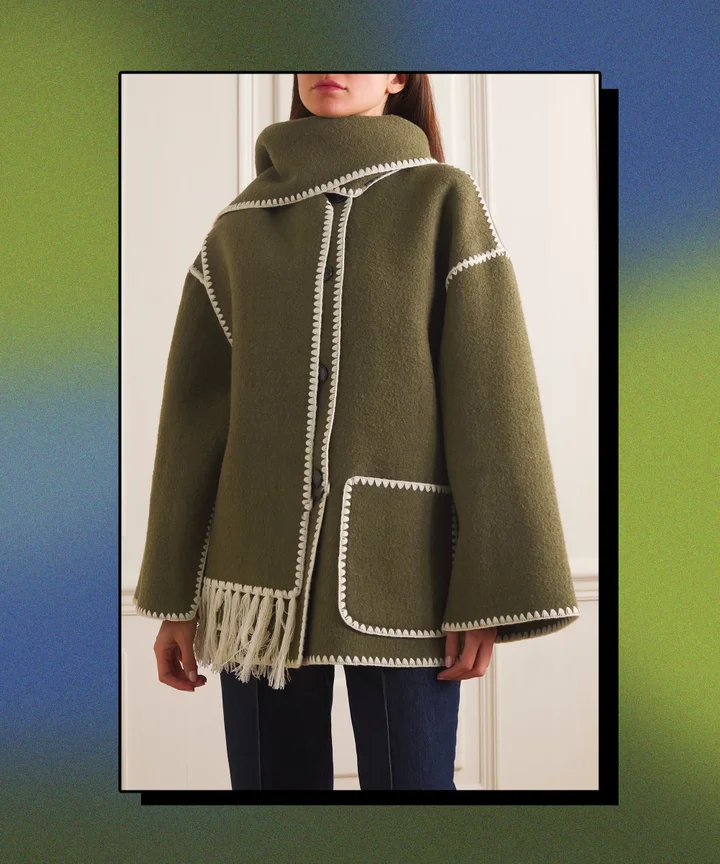 Scarf Jackets Are Winter's Most Viral Coat Trend