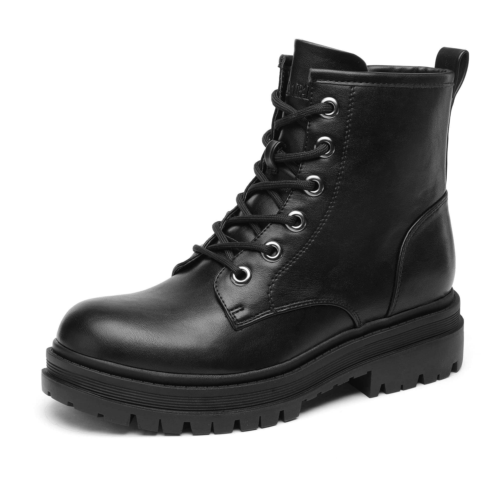 mens black lace up combat boots