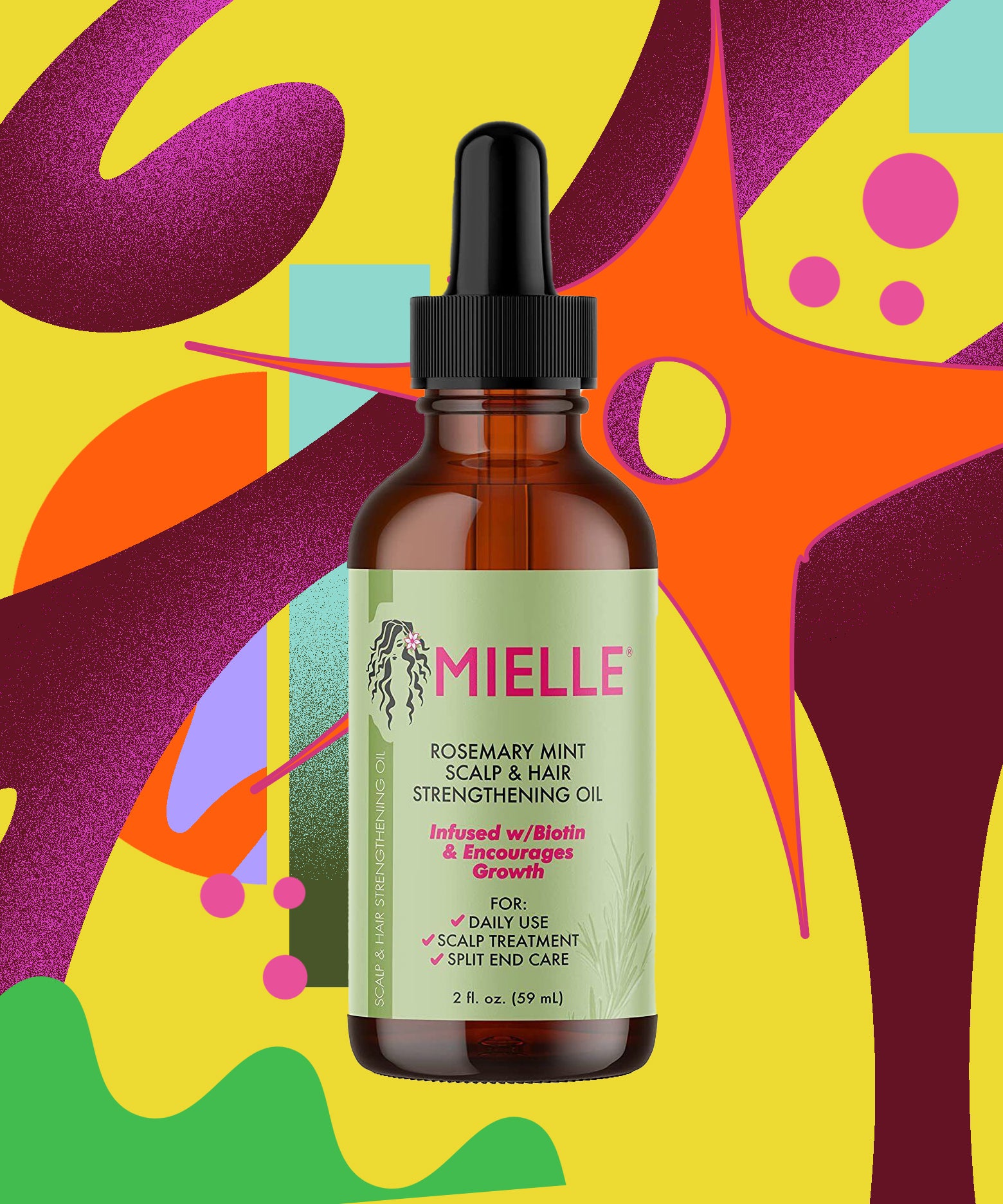 MIELLE Rosemary Mint Scalp & Hair Strengthening Oil