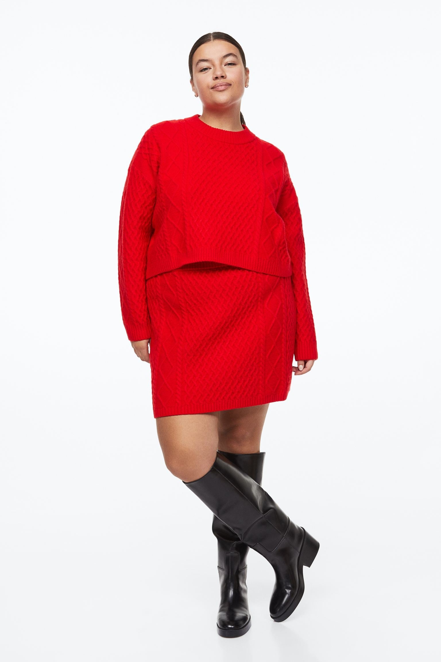 H&M Plus + CableKnit Skirt