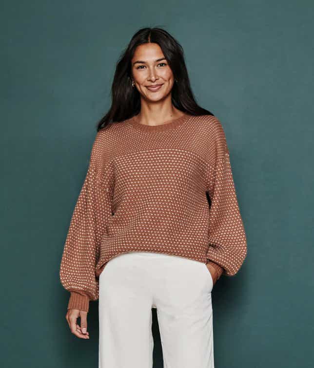 Summersalt The Luxe Cashmere Blend Mix Stitch Sweater	