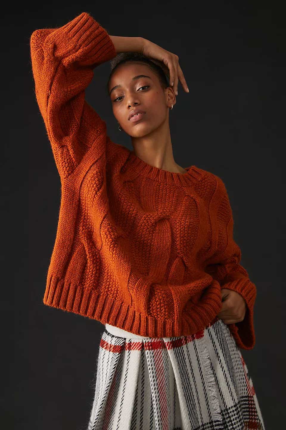 Anthropologie Oversized Cable-Knit Sweater	