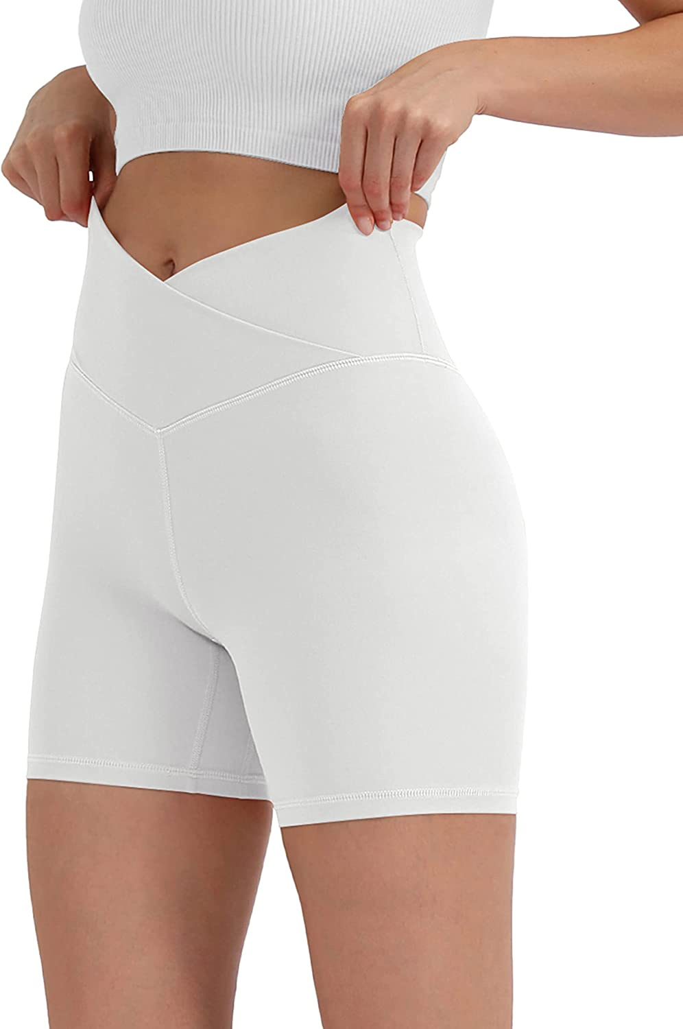 ODODOS + Cross Waist Biker Shorts With Inner Pocket