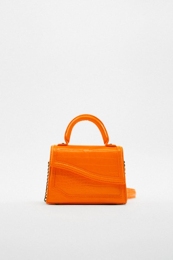 Zara + Mini City Bag With Asymmetric Flap