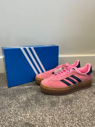 Adidas gazelle pink and best sale blue