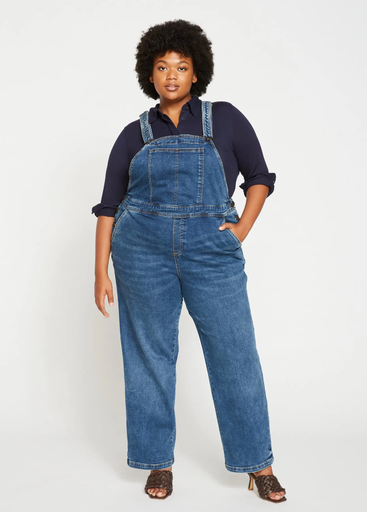 Plus size 2025 denim jumper