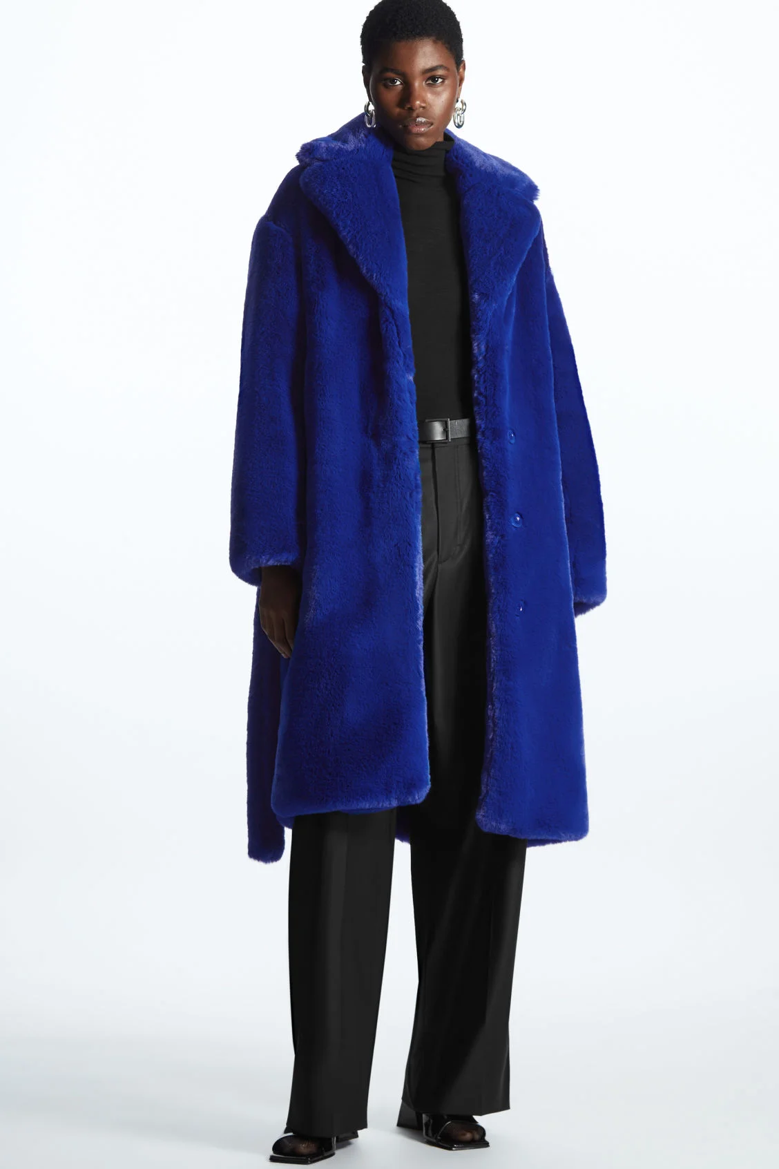 COS + Belted Faux Fur Coat
