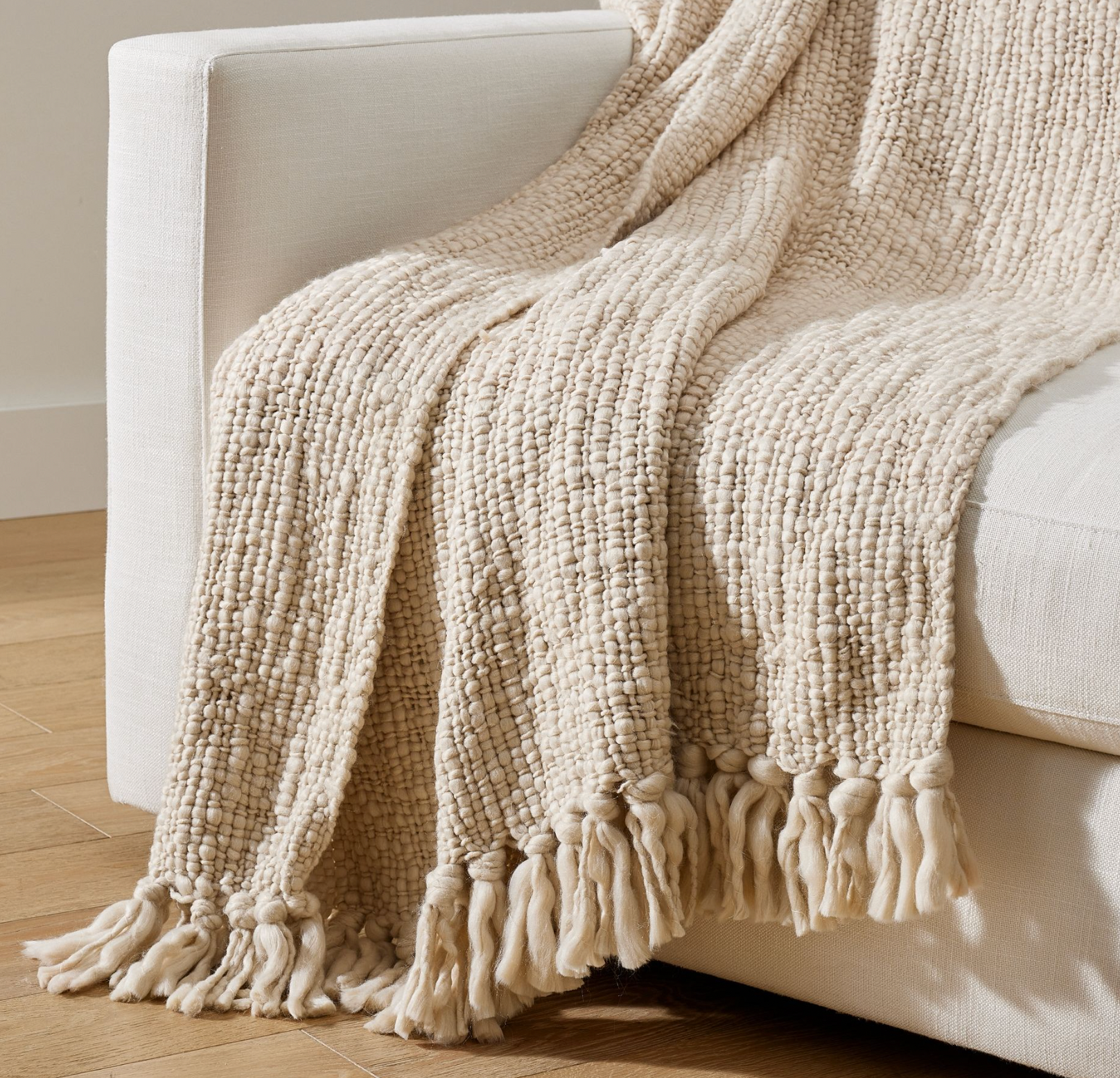 Pottery Barn + Textured Basketweave Knit Throw