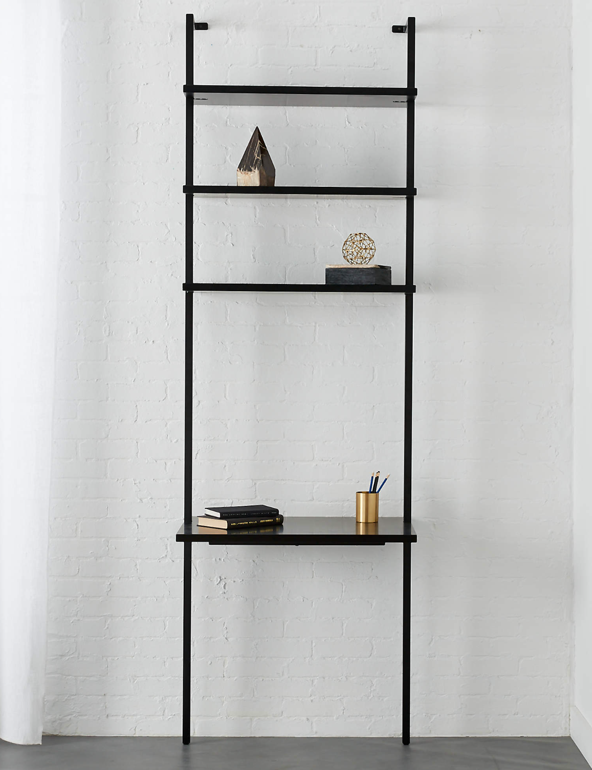 CB2 Stairway Black Desk 96 Height