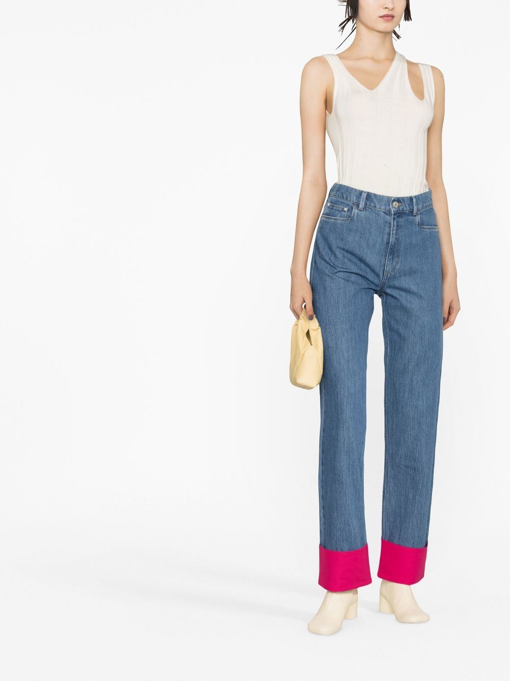 Wandler + Poppy Contrasting Cuff Jeans