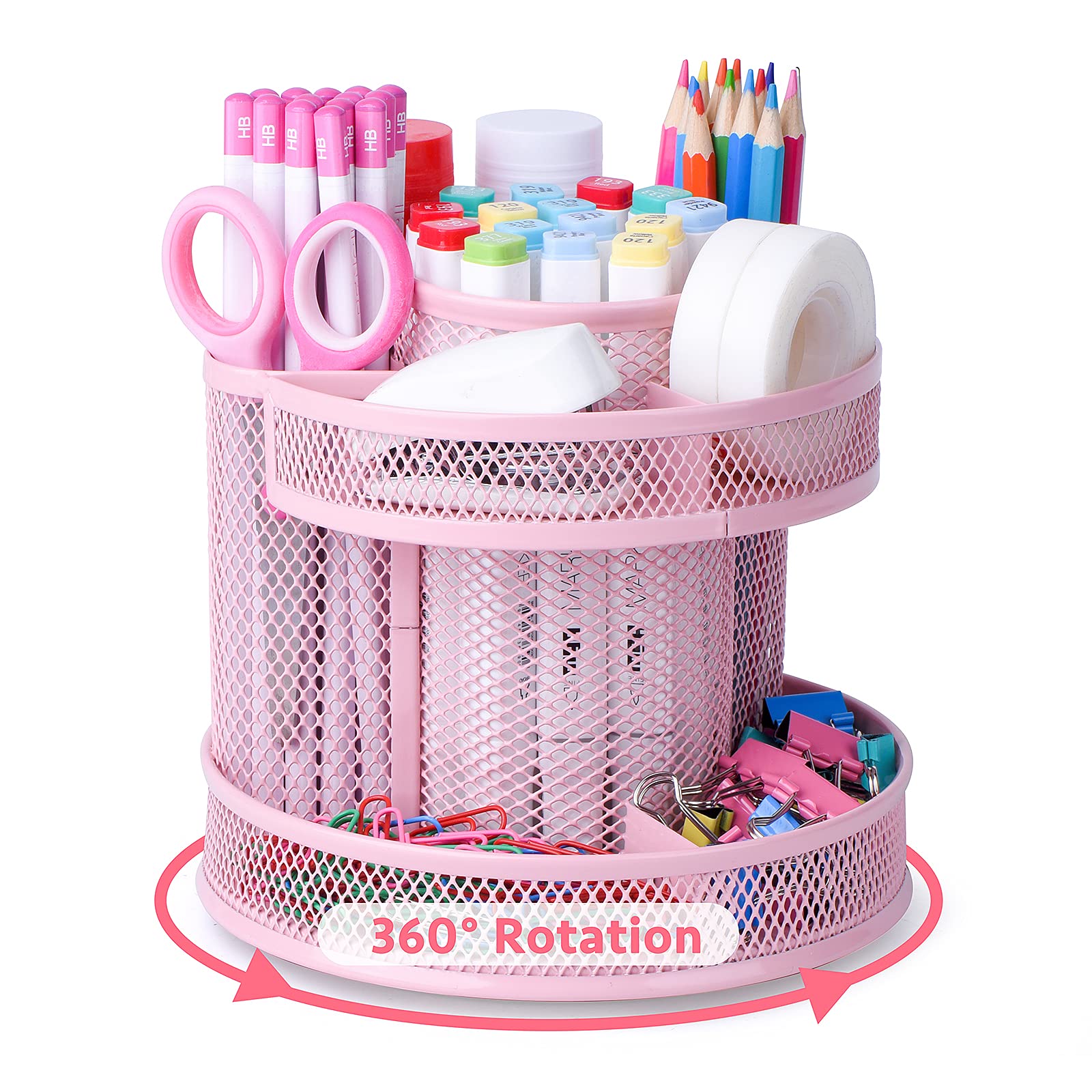 POPRUN + Cute Rotate Desk Organizer