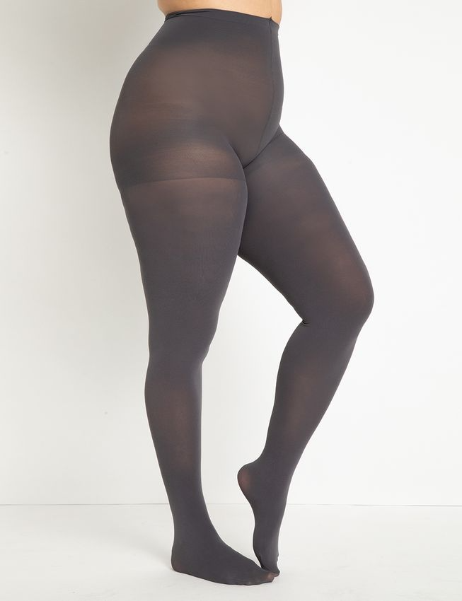 On The Go Women's Classic Opaque Black Footed Tights 
