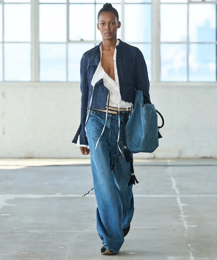 Denim Shoulder Bags Women Fashion Panelled Chic Large Capacity