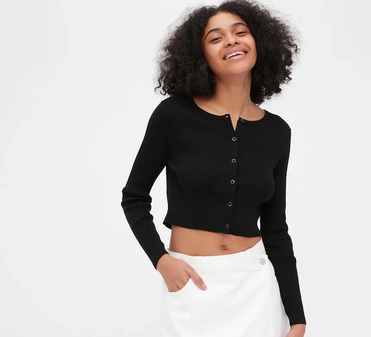 long sleeve cropped cardigan