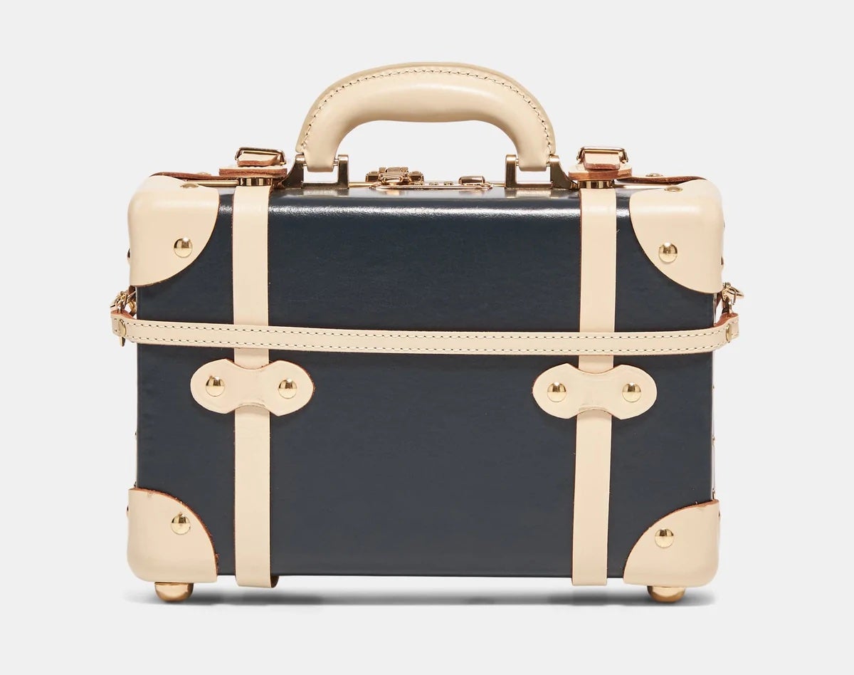 The Pink Botanist Hatbox Large  Retro Round Suitcase Hat Box Luggage –  Steamline Luggage