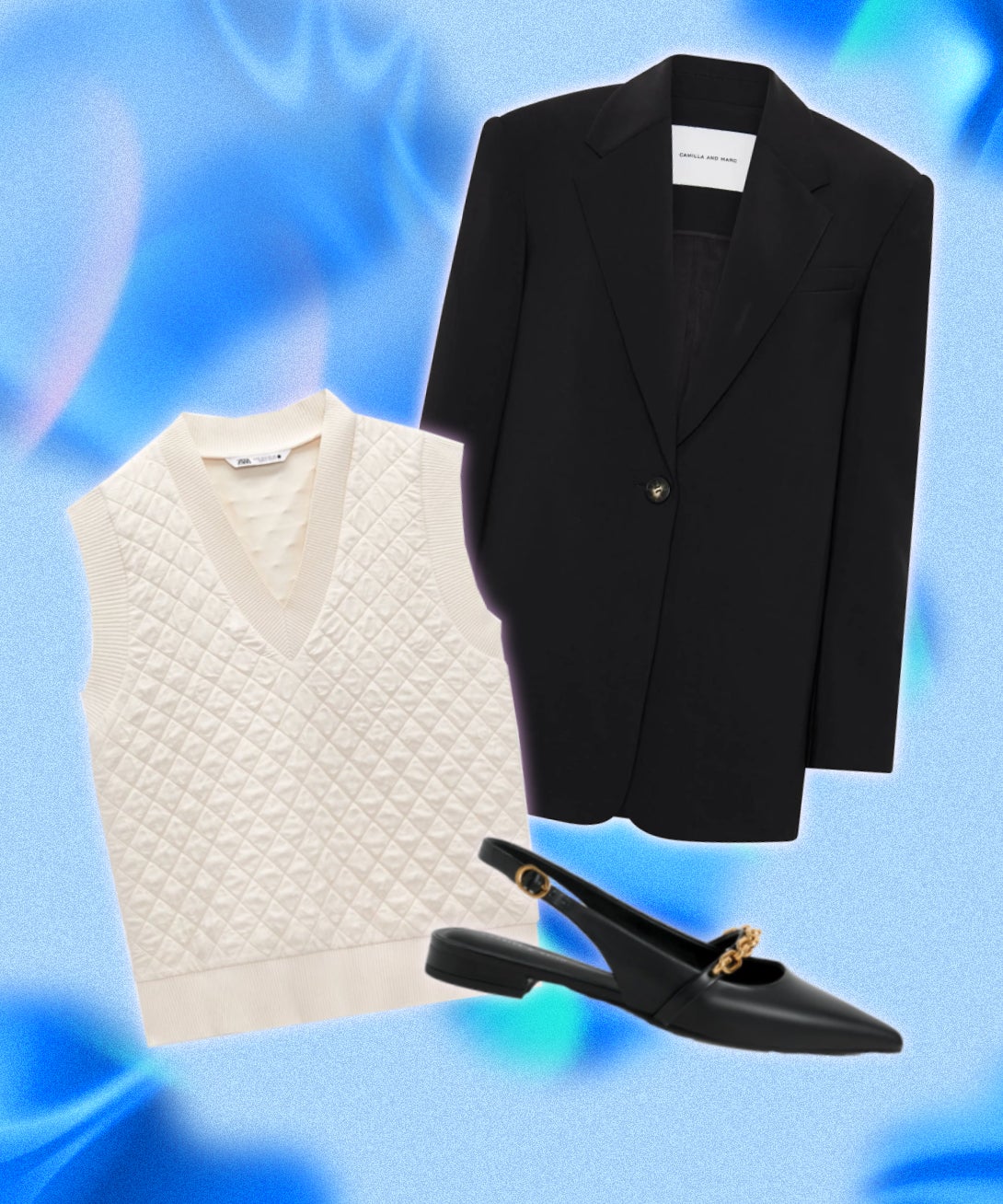 Summer Work Outfit Idea: Denim on Denim, Plus a Tuxedo Blazer