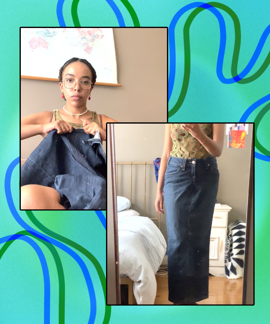 DIY DISTRESSED DENIM SKIRT TUTORIAL - THE NEW PUNK - YouTube