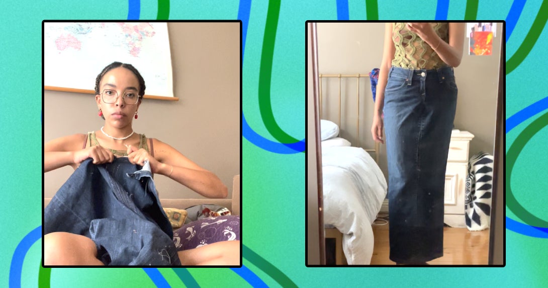 How to Wear a Denim Maxi Skirt: To Work – Living Outside the Stacks