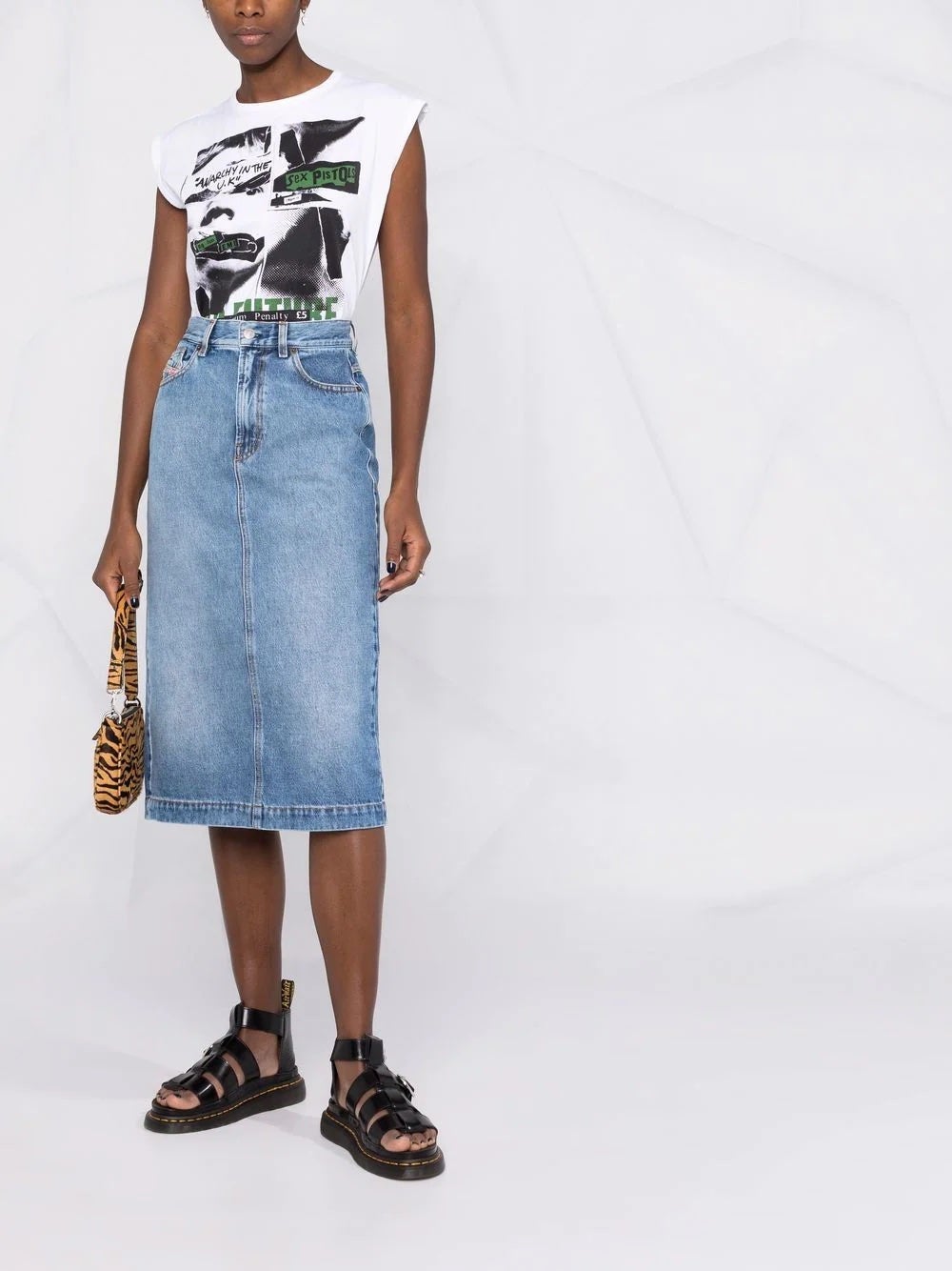 Diesel + Denim Midi Skirt