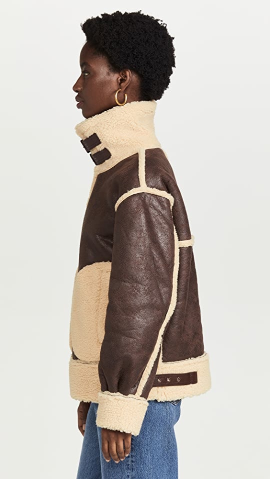 Moon river faux fur bomber jacket sales